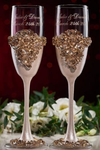 طقم عرسان مكون من 12 قطعة مرصع ب كريستال شوارفسكي