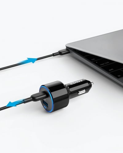 شاحن سيارة | أنكر | شحن ذكي بمخرجين IQ2 و PD | أسو...