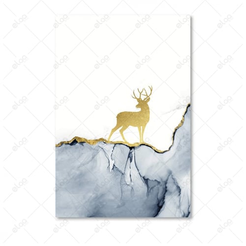 لوحات فن تجريدي غزاله و طيور و عديد من اللوان