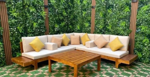 تفصيل جلسة خشب بالمقاس(نص متر)