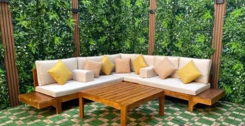 تفصيل جلسة خشب بالمتر