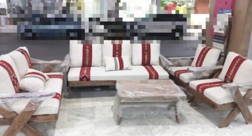 طقم جلسة خشب7 اشخاص(ضرب تراثي)