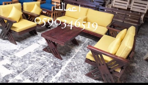 طقم جلسة خشب7 اشخاص