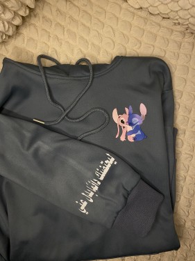 هودي ستيتش وانجل طباعة من الأمام و في الكم