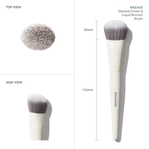 MORPHE M242 SLANTED CREAM & LIQUID BRONZER BRUSH
