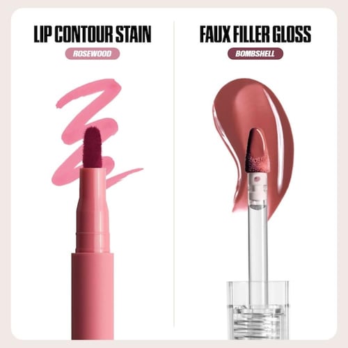 HUDA BEAUTY Make Out Sesh Lip Stain and Lip Gloss...