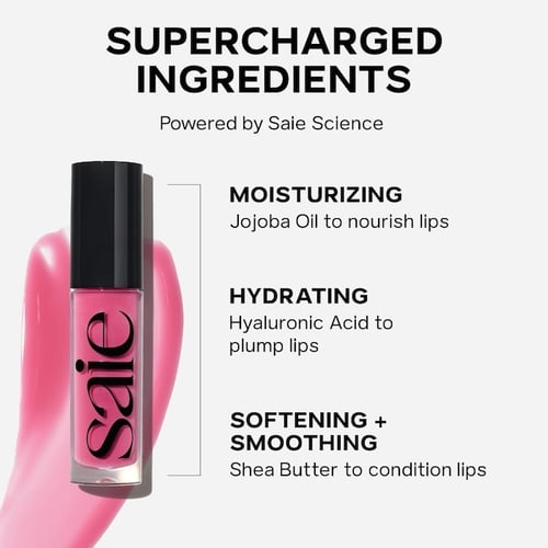 Saie Glossybounce™ High-Shine Hydrating Lip Gloss...