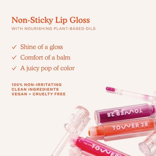 Tower 28 Beauty ShineOn Lip Jelly Non-Sticky Gloss...