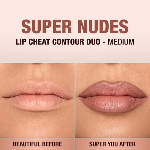 Charlotte Tilbury Super Nudes Lip Cheat Contour Du...