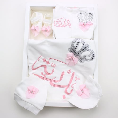 طقم مواليد بناتي5قطع