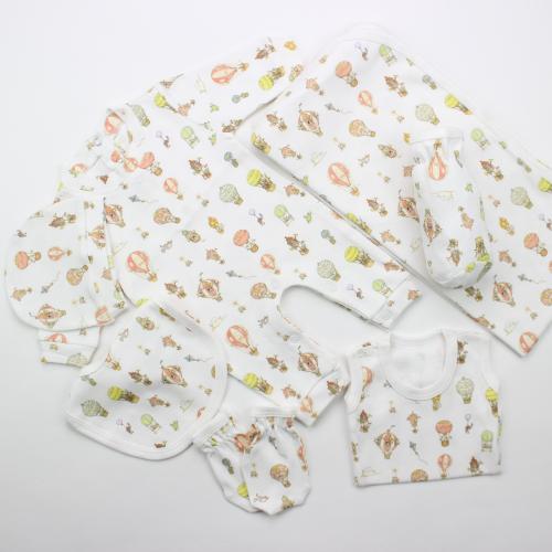 طقم مواليد 7 قطع بطبعات البالونات الهوائية