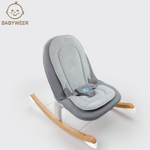 جلاسة اطفال بقواعد خشبية كلاسيكية قابلة للإهتزاز م...