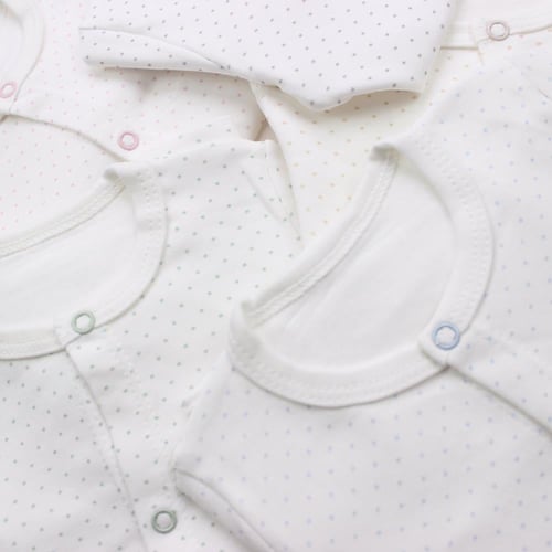 روب مواليد قطن منقط