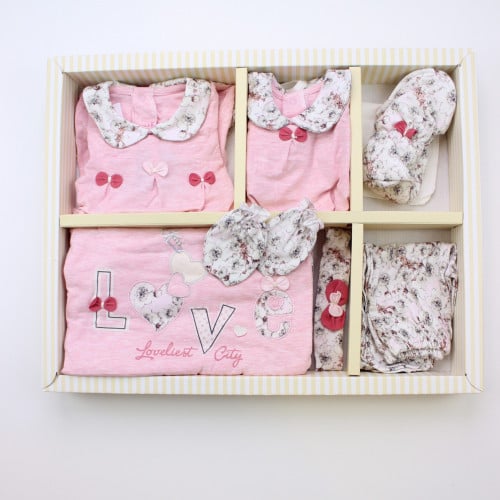 طقم مواليد بناتي 9 قطع love