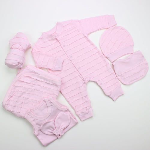 طقم بنمط الرمش 7 قطع لحديثي الولادة