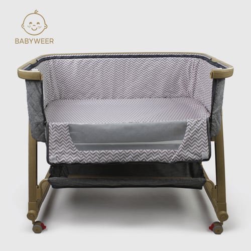 سرير نكست تو مي بتصميم جانبي مفتوح وقواعد خشبية وع...