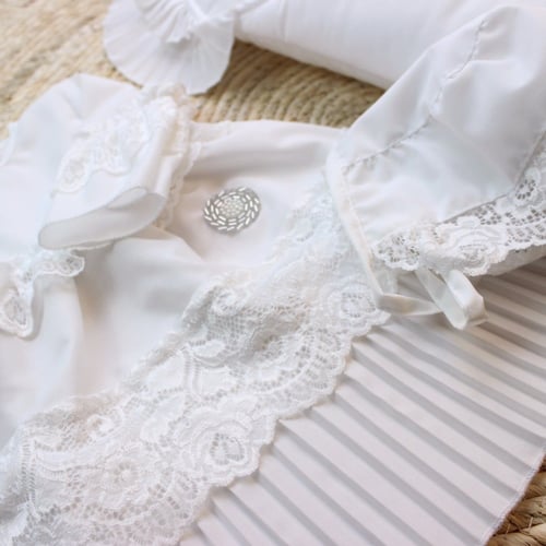 طقم استقبال مواليد بكسرات 3 قطع