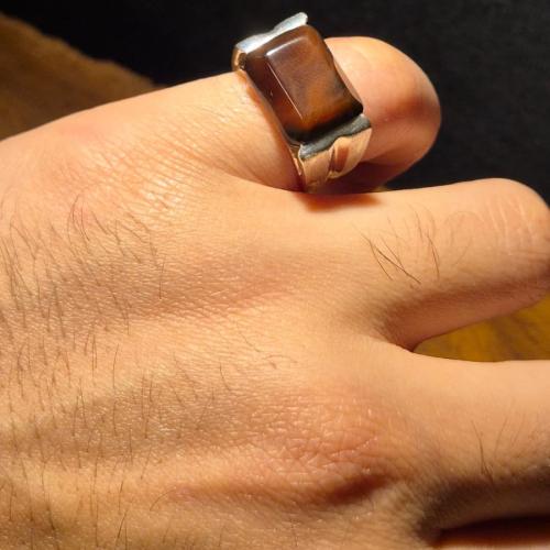 خاتم عقيق يماني على صياغة اليدوية الفاخرة