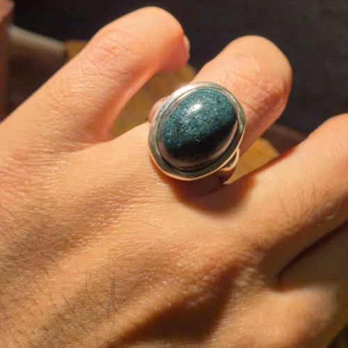 خاتم ملكي عقيق يماني طحلبي