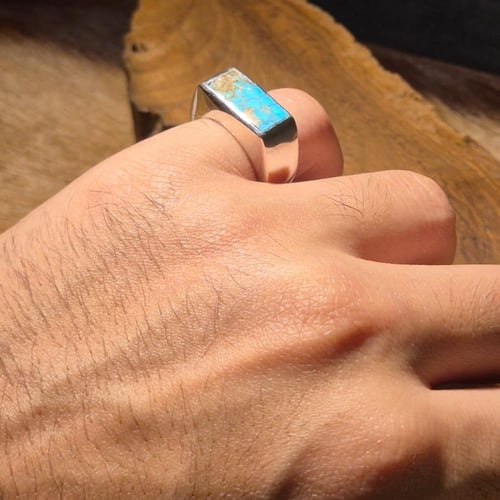 خاتم فيروز نيشابوري ملكيه فاخرة يدوية