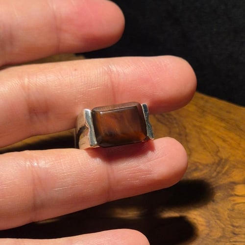 خاتم عقيق يماني على صياغة اليدوية الفاخرة