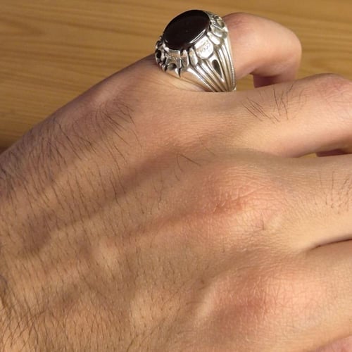 خاتم ملكي عقيق يماني صياغه زنجان