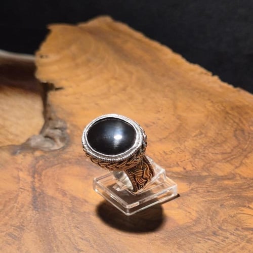 خاتم عقيق يماني جزاع صياغه يدوية