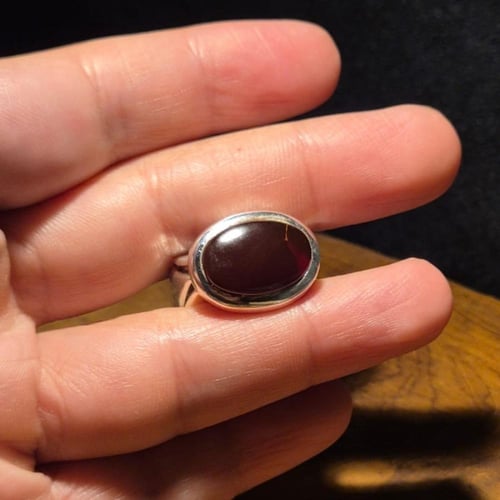 خاتم عقيق يماني كرزي على صياغةحماده vip