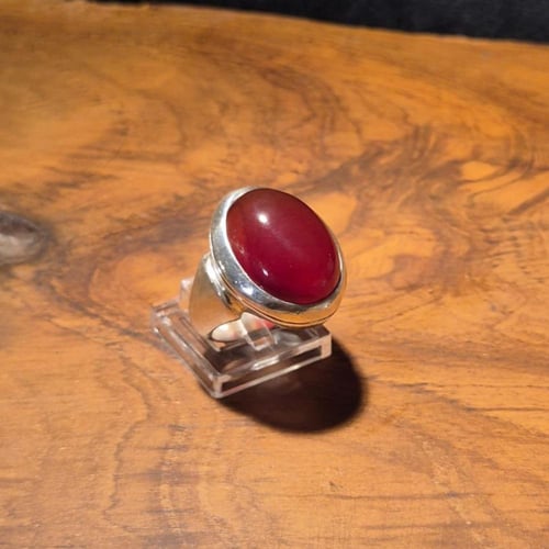 خاتم عقيق يماني صياغة عقيل اليدوية