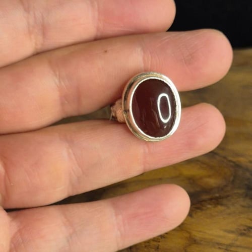 خاتم ملكي عقيق يماني صياغه نجرانية