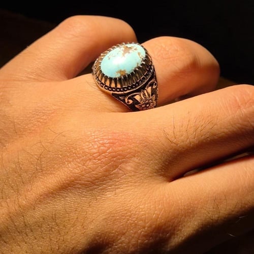 خاتم فيروزي مميز