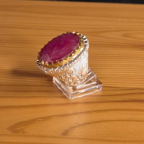 خاتم ياقوت افريقي طبيعي