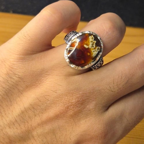 خاتم عقيق يماني صياغه البحرين مميزه