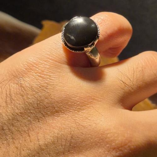 خاتم عقيق جزاع ملكي فاخر صياغه يدوية