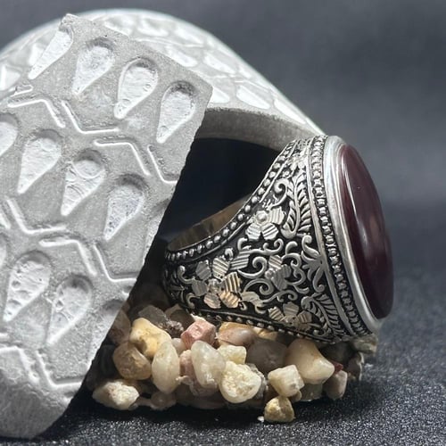 خاتم عقيق يماني كرزي