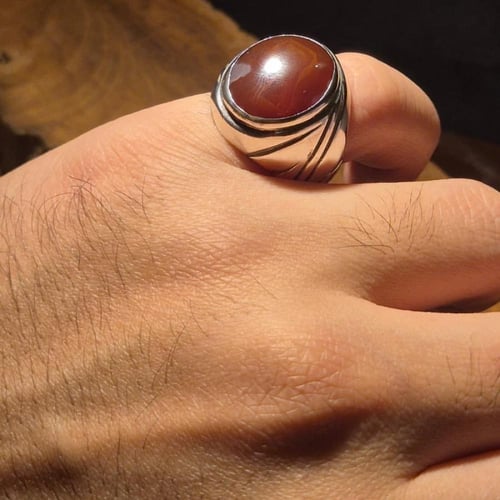 خاتم عقيق يماني كرزي