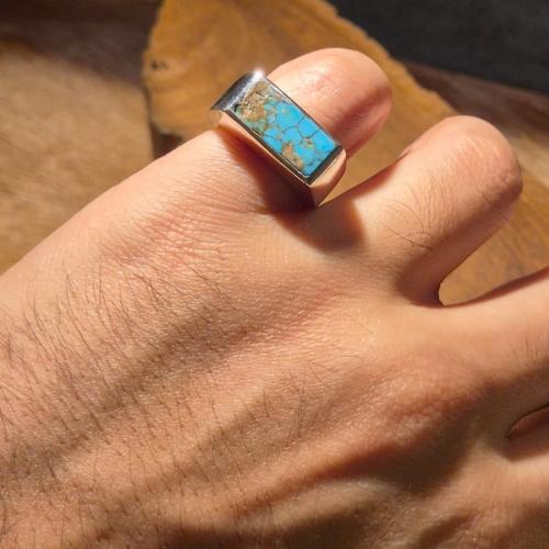 خاتم فيروز نيشابوري ملكيه فاخرة يدوية