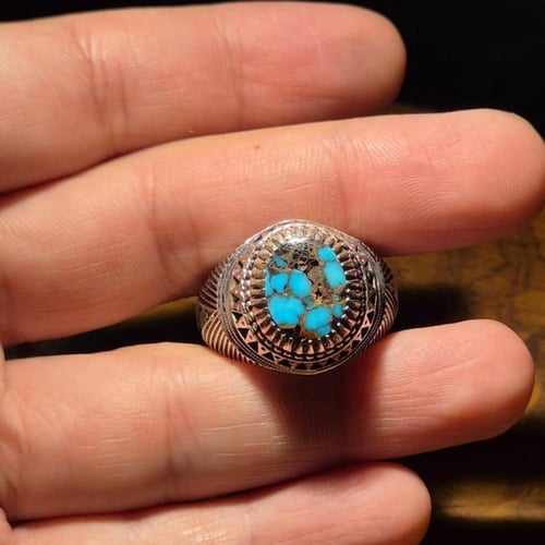 خاتم فيروزي مميز