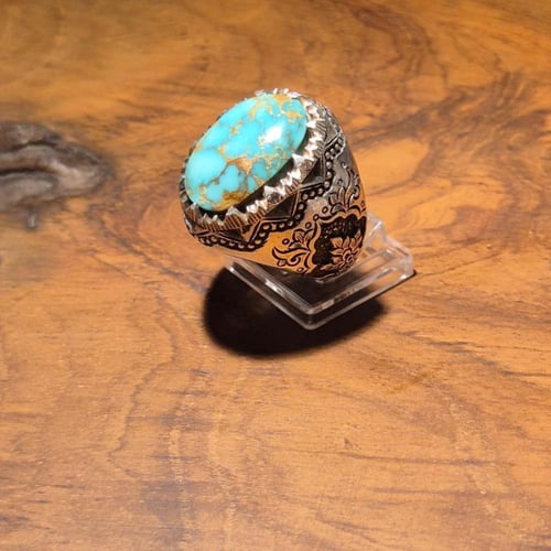 خاتم فيروز نيشابوري حسيني شبكي على صياغة النصر