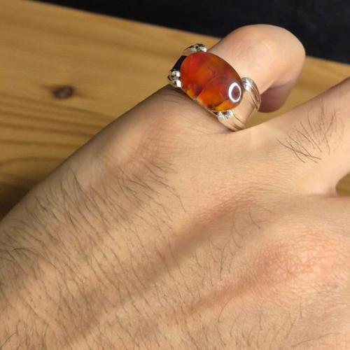 خاتم ملكي عقيق يماني فاخر صياغه حماده vip