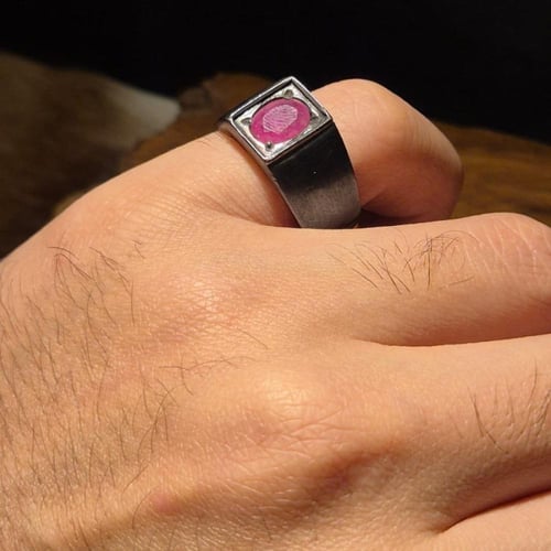 خاتم ملكي ياقوت افريقي مطليه روديوم