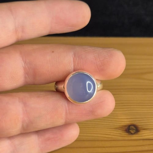 خاتم ملكي عقيق يماني سماوي