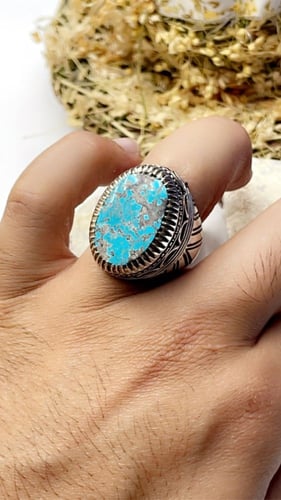 خاتم فيروزي مميز