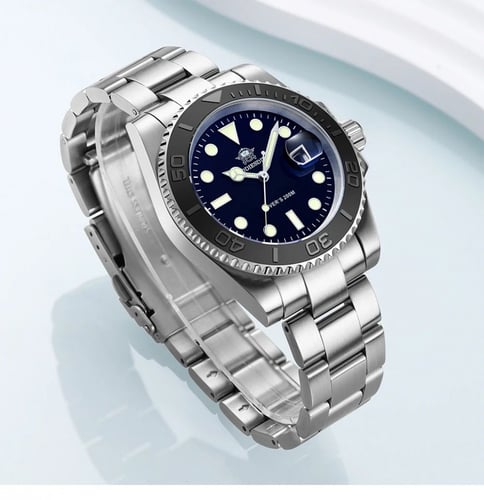 ساعة رجالية بسير ستيل بلون فضي من ماركة ADDIESDIVE