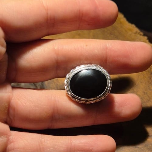 خاتم عقيق يماني جزاع صياغه يدوية