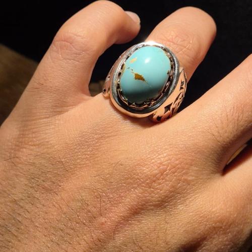 خاتم فيروز نيشابوري حسيني صياغة ثقيلة