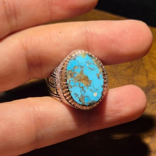 خاتم فيروزي ازرق