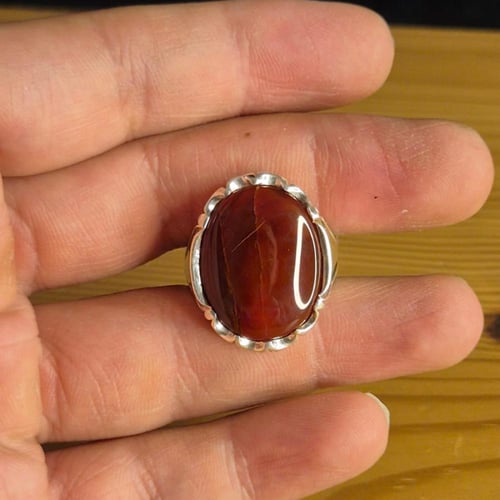 خاتم عقيق يماني صياغه غلام