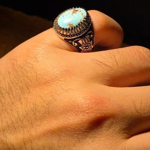 خاتم فيروزي مميز