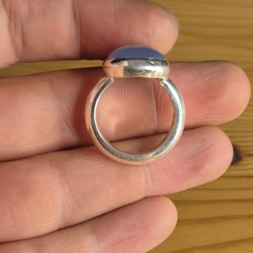 خاتم ملكي عقيق يماني سماوي